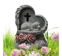 Personalized Pet Grave Stones, Pet Remembrance, Garden Decor for Pet Lovers, Unique Pet Headstones, Solar Pet Memorial Statue, Customizable Pet Grave Markers, Elegant Pet Memorial Stones