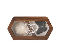 Personalized Pet Hair Keepsake Box for Dog and Cat Hair Custom Wooden Pet Fur Memorial Box, Pet Storage Box for Dog and Cat Ashes, Memorial Gifts for Loss of Dog, Loss Sympathy Gifts for Pet Lovers