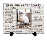 Personalized Pet Memorial Stone Custom Dog Memorial Gifts for Loss of Dog with Photo Name Date Dog Remembrance Gift Loss of Dog Sympathy Gift for Dog Cat Lovers (WS12)