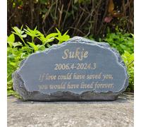 Personalized Pet Memorial Stone Pet Garden Stone for Loss of Dog Or Cat Pet Memorial Gifts in Memory of Sympathy Remembrance Passing Away.