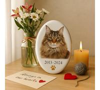 Personalized Pet Memorial Stones, Eternal Porcelain Photo with Vivid Portraits Color Text, Gifts for Someone Who Lost a Loved One, or Pet, Dog, Cat (Small)