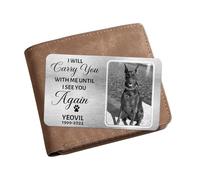 Personalized Pet Photo Memorial Wallet Card Inserts Custom In Loving Memory Wallet Card I Will Carry You with Me Until I See You Again Cards Sympathy Wallets Cards Gift for Loss Of Dog Cat,04