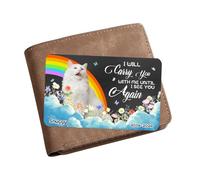 Personalized Pet Photo Memorial Wallet Card Inserts Custom In Loving Memory Wallet Card I Will Carry You with Me Until I See You Again Cards Sympathy Wallets Cards Gift for Loss Of Dog Cat,08
