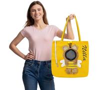 Personalized Pet Shoulder Bag,Custom Name Letter Embroidery Stitching, Cute Design for Small Animal Trips, Portable Chest Cat Carrier, Compact Animal Handbag, Feline Travel Backpack Accessory