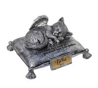 Personalized Pet Urns for Cat Ashes, Resin Pet Cat Memorial Cremation Urns, Angel Cat Memorial Statue Gift