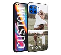 Personalized Phone Case for Motorola Moto G 5G Plus, Custom Multiple Picture Text Name Phone Case with Birthday Christmas Blessings Present for Family and Lover, MenWomen, Black