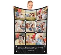 Personalized photo blanket is a surprise gift for friends, family, father, mother, children, girlfriend, boyfriend on birthday, Christmas, Halloween, wedding and anniversary