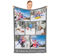 Personalized photo blanket is a surprise gift for friends, family, father, mother, children, girlfriend, boyfriend on birthday, Christmas, Halloween, wedding and anniversary
