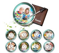 Personalized Photo Car Air Freshener, Exclusive to your Car, Make Every Driving Trip Full of Love and Memories, Gift for Dad, Mom, Best Friends, Colleagues（9pcs） (Lake water green)