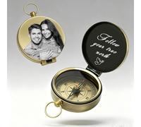 Personalized Photo Compass with Text Fluorescent Scale Compasses Survival Gifts for Hiking Camping Hunting Map Navigation Tool (Compasses - 2)