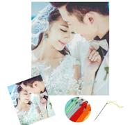 Personalized Photo Cross Stitch, Custom Printed Embroidery Kit, Personalized Design Full Embroidery Photo Pattern (Square)