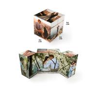 Personalized Photo Cube - Custom Multi Picture Frame Foldable Wooden Photo Block - Creative Birthday, Funny Desk Home Decor Birthdays Gift for Family Friends Couple