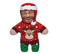 Personalized Photo Gift Pillow Cushion with Filling; Body with your own Face Picture Printed; 45 cm High; Birthday Present Christmas Santa Claus Day; Motif Xmas Mood [091]