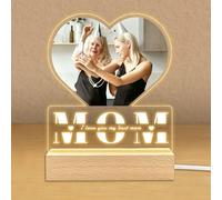 Personalized Photo Gifts for Boyfriend Girlfriend Women Couple,Custom Picture Frames Acrylic Plaque Night Light for Best Friend Birthday Gifts,Customizable Gifts for Christmas Day