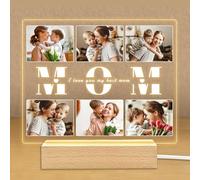 Personalized Photo Gifts for Boyfriend Girlfriend Women Couple,Custom Picture Frames Acrylic Plaque Night Light for Best Friend Birthday Gifts,Customizable Gifts for Christmas Day