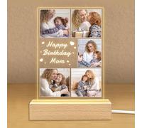 Personalized Photo Gifts for Boyfriend Girlfriend Women Couple,Custom Picture Frames Acrylic Plaque Night Light for Best Friend Birthday Gifts,Customizable Gifts for Christmas Day
