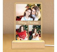 Personalized Photo Gifts for Boyfriend Girlfriend Women Couple,Custom Picture Frames Acrylic Plaque Night Light for Best Friend Birthday Gifts,Customizable Gifts for Christmas Day