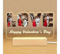 Personalized Photo Gifts for Boyfriend Girlfriend Women Couple,Custom Picture Frames Acrylic Plaque Night Light for Best Friend Birthday Gifts,Customizable Gifts for Christmas Day