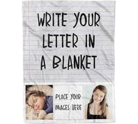 Personalized Photo Letter Blanket Throw Fleece Custom Picture Collage Love Gift Inspirational Moments Present to My Daughter Son from Mom Dad Customized Wedding for Husband Wife (60" x 80")