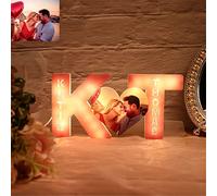Personalized Photo Letter Heart Lights with Name,Custom Alphabet Picture Collage Lamp Photo Frame Collage for Family Christmas Pictures Gift for Couple Lovers Mom Wife Friends Aniversary