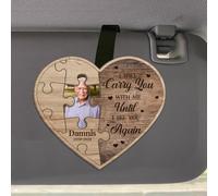 Personalized Photo Memorial Sun Visor Clip Custom Memorial Car Visor Clip I Will Carry You with Me Until I See You Again Sympathy Gift for Loss of Loved One Mom Dad Bereavement Gift