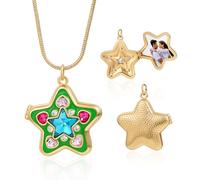 Personalized Photo Necklace for Women - Custom Heart Projection, Starlight Star Locket, Paw Print Pendant, Adjustable 18-20" Chain, Cute Beaded Y2K Jewelry, Gift for Girlfriend Best Friend Sister Teen