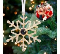 Personalized Photo Ornament for Christmas Tree, Custom Snowflake Ornament with Picture Inside, Hanging Ornament Snowflake Photo Projection Pendants 2025 New Home Decor for Party Memorial Gifts