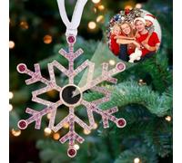 Personalized Photo Ornament for Christmas Tree, Custom Snowflake Ornament with Picture Inside, Hanging Ornament Snowflake Photo Projection Pendants 2025 New Home Decor for Party Memorial Gifts