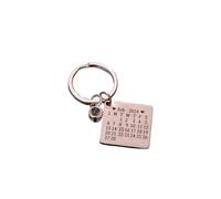 Personalized Photo Projection Keychain with Calendar Date,Custom Picture Inside Keychain,Calendar Keychain,Mother's Day Gift,Gift for Mom (Devise B)