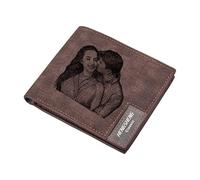Personalized Photo Sketch Wallet for Men, DIY Custom Portrait PU Leather Wallet, Father's Day & Valentine's Gifts for Him, Mens Wallets & Leather Gift Ideas