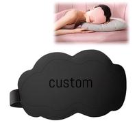 Personalized Photo Sleep Eye Mask-Custom Design with Adjustable Strap, 3D Light-Blocking & Breathable for Travel, Naps, Airplanes Offices Night Sleeping Nap Gifts for Your Love Family Friend (Black)