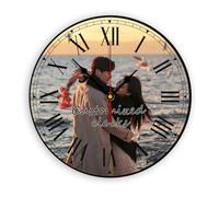 Personalized Photo Wall Clocks,PVC Customized Round Silent Photo Clock, Custom Clocks for Wallswith Picture/Image/Text, for Living Room Bathroom Home Best Gif for Family Friend Birthday