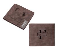 Personalized Photo Wallet for Men - Custom Double-Side Engraved Name & Picture Wallet, Father's Day Gift from Wife Daughter Son, Gift for Dad, Boyfriend, Husband (A)