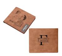 Personalized Photo Wallet for Men - Custom Double-Side Engraved Name & Picture Wallet, Father's Day Gift from Wife Daughter Son, Gift for Dad, Boyfriend, Husband (C)