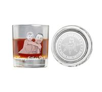 Personalized Photo Whiskey Glass 12oz, Engraved Bottom Dad's Whiskey Glass, For The Times We Drive You To Drink, Christmas Father's Day Birthday Gift for Him Dad Grandpa (Style-8)