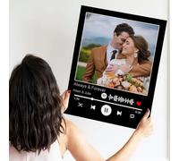 Personalized Picture Canvas Prints, Custom Wall Art Framed Canvas for Wedding, Family, Pet, Couple, Christmas, Birthday, Home Decor Gifts for All