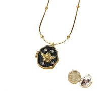 Personalized Picture Necklaces for Women Girls,Angel Shell Locket Necklace with Picture Inside with 18 Inch Chain,Custom Photo Necklaces Memorial Gifts for Xmas Anniversary Valentine's Day