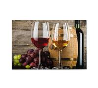 Personalized Picture Puzzles For Adults 1000 Piece, Red Wine Galsses & Grapes With Wooden Jigsaw Puzzles For Adults 1000 Piece Puzzle Educational Games Or Toys For Elders Children Family Friends