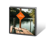 Personalized Pier Sign Lapel Pin for Men Women Cute Funny Square Brooch for Ease And Safe Aluminum Alloy Brooches Suit Dress Accessories Wedding Party