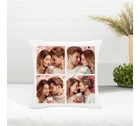 Personalized pillowcase, custom-made with four photos collaged and printed, a gift for girlfriends, husbands, wives, and family members, suitable as a home decorative pillow or sofa cushion.