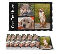 Personalized Placemats Set of 6 Design Your Own Photo Text Logo Table Mats Heat-Resistant Non-Slip Washable Placemats for Restaurant Kitchen Dining Room 45x30cm