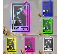 Personalized Pole Dancer Led Light Up Mirror, Custom Name Girl Pole Dancing Name Neon Mirror Sign, Pole Dancers Bar Club Home Dancing Room Decor Wall Art, Gift for Her Pole Dance Lover