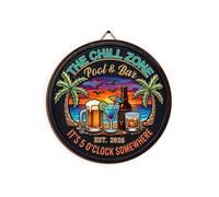 Personalized Pool Bar Sign, Custom Wood Plaque for Backyard Oasis Wall Decor, Patio Signs for Outside, Outdoor House Decorations, Summer Gift for Pool Owners in Garden and Yard