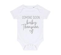 Personalized Pregnancy Baby Announcement Vest Coming Soon Surname [BBY3]