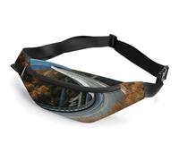 Personalized Printed Fanny Pack for Women And Men for Secure Travel Parkway Road Bridge Printed Waist Pack with Adjustable Strap Belt Bag