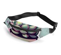 Personalized Printed Fanny Pack for Women And Men for Secure Travel Smiling Succulents Printed Waist Pack with Adjustable Strap Belt Bag