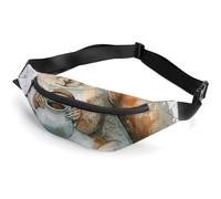 Personalized Printed Fanny Pack for Women And Men for Secure Travel Squirrel Holding Teapot Printed Waist Pack with Adjustable Strap Belt Bag
