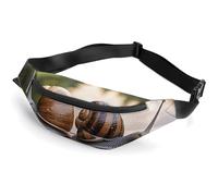 Personalized Printed Fanny Pack for Women And Men for Secure Travel Two Snails on The Bench Printed Waist Pack with Adjustable Strap Belt Bag