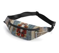 Personalized Printed Fanny Pack for Women And Men for Secure Travel Vintage Nutcracker Printed Waist Pack with Adjustable Strap Belt Bag