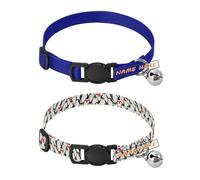 Personalized Puppy Collar Adjustable para personalizado Dog Collar for Girls and Boys 2 Pcs Solid Color Navy Blue Pure Plain Cute Cartoon Penguin Winter